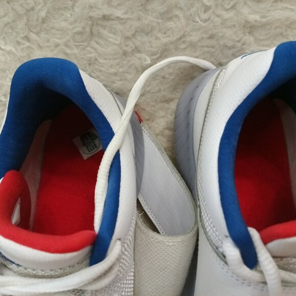 Nike Air Jordans Red & Blue on White Mesh Strap Youth Size 7Y - Picture 8 of 10